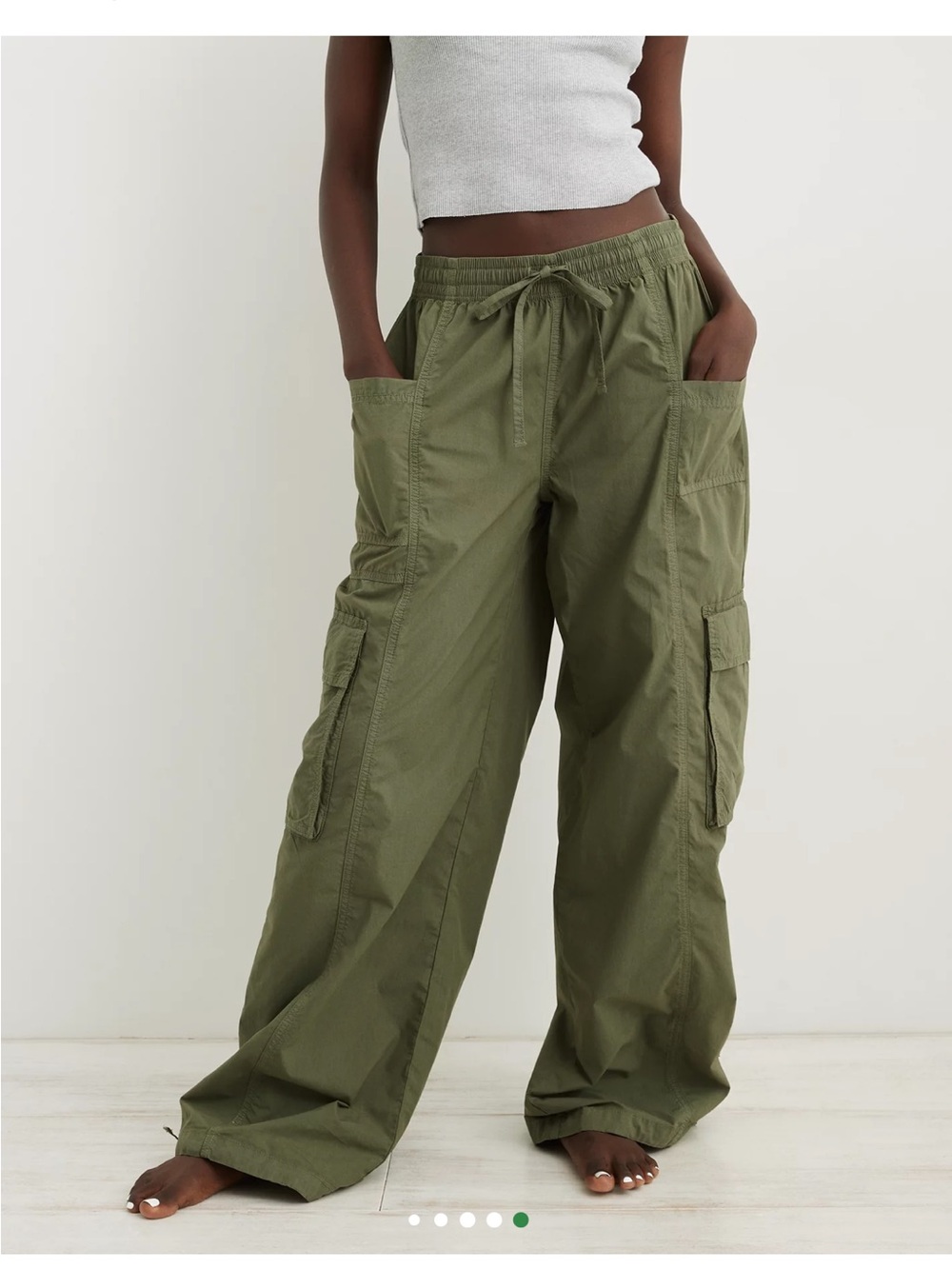 Aerie High Waisted Go-For-It Baggy Cargo Pant - Picture 3 of 9